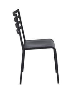 Art.Macrì Indoor chair, Metal chair for home and contract use