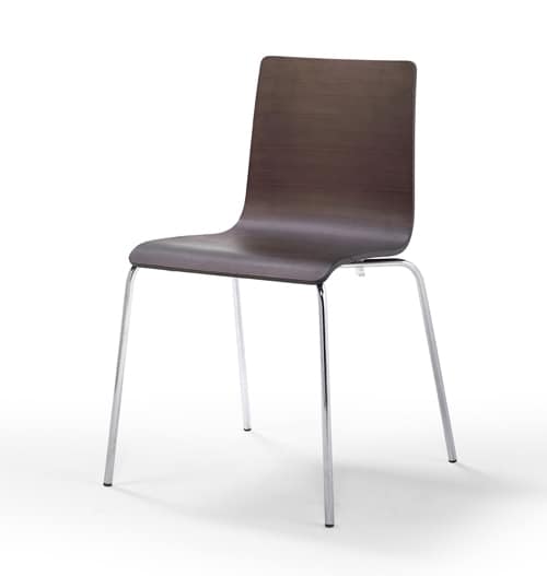 Tesa wood, Metal chair with wooden shell, various finishes