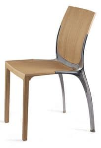 Liana Wood, Stackable chair made of wood and metal