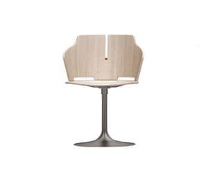 PRIMA PR6, Chair with chromed base for offices and meeting rooms