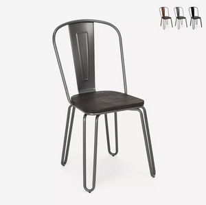 Tolix steel industrial design chairs for bar and kitchen Ferrum One SM9034WO, Industrial style chair