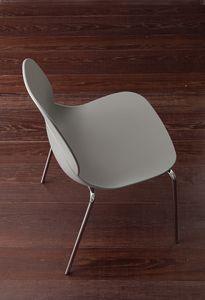 Art. 019 Shell Metal, Metal and polypropylene chair, stackable