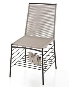 ATchair-02, Metal chair with bag stand ideal for bars