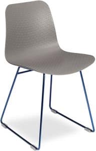 Dama, Metal chair with polypropylene shell