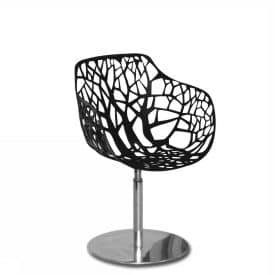Forest 6600 Poltrona, Swivel chair in steel and perforated seat