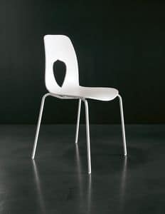 HOLE, Polypropylene chair, durable, modern, waiting room