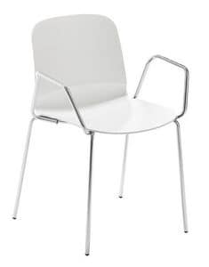 Li R, Stackable chair, made of metal and restylon, for outdoor