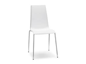 Mannequin, Modern metal chair, technopolymer seat, stackable