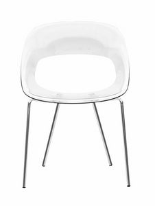 Nadia RG, Polycarbonate chair, with comfortable seat