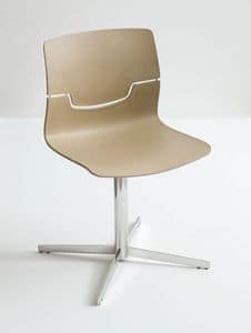 Slot L, Design swivel chair with polymer shell