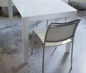 Star, Chair with chromed metal frame, seat and back in polypropylene