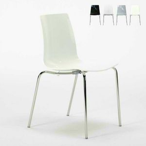 Bar chairs kitchen legs stackable steel LOLLIPOP Grand Soleil - S3343N, Economical stackable polycarbonate chair