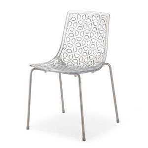 Tess 3, Stackable chair in polycarbonate