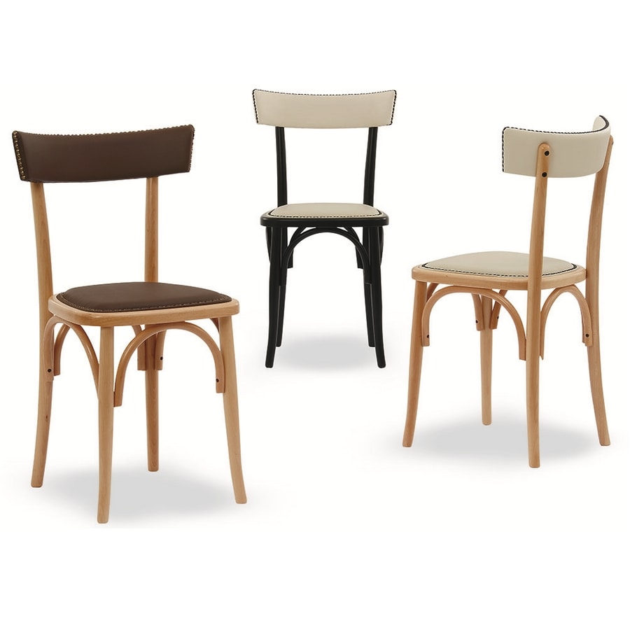 Milano Borchie, Wooden chair with decorative studs