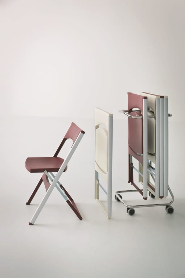 Compact cod. 60, Metal cart for chairs storage