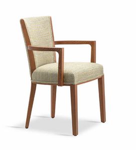 Ambra BG, Upholstered chair with armrests