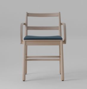 ART. 0021-IMB-AR JULIE, Wooden chair with upholstered seat