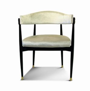 Art. SD 01096, Chair in lacquered wood and velvet