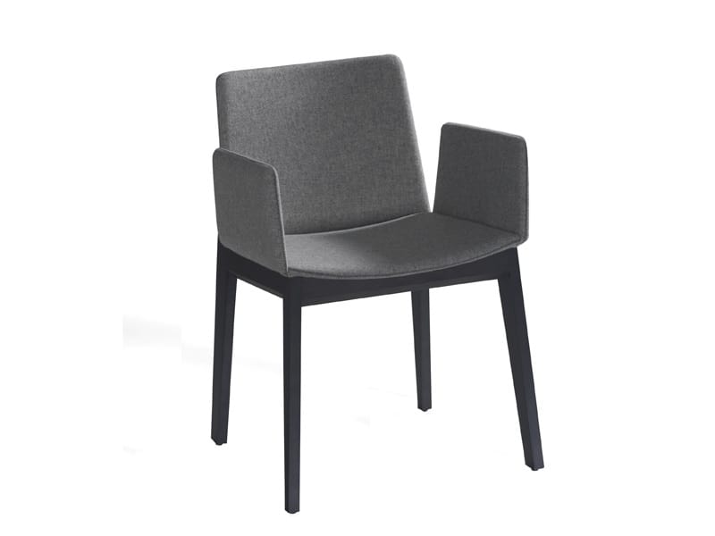 Ava 646N, Upholstered chair with armrests, for restaurants and bars