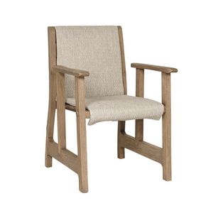 Bhumi 03C8, Outdoor chair with armrests, in teak wood