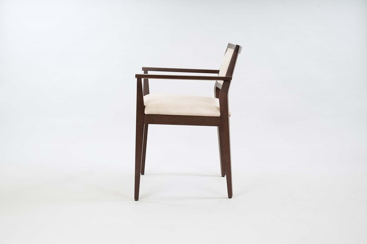 BS513A – Chair with armrests, Wooden chair with armrests