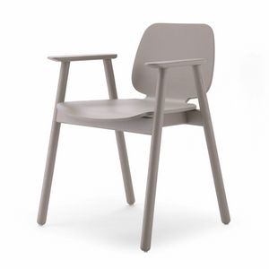 Ela P, Plywood chair with armrests