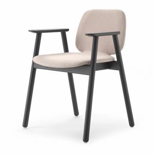 Ela P UP, Wooden chair with armrests