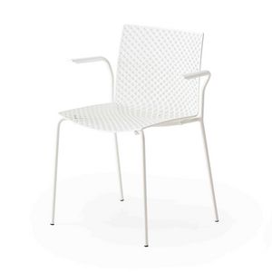 Fuller B, Stackable metal chair, for indoors and outdoors