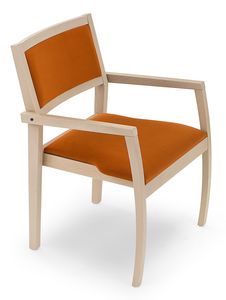 Gamma ARMS, Wooden chair with armrests