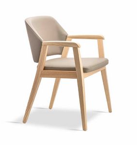 Greta, Modern design chair with armrests