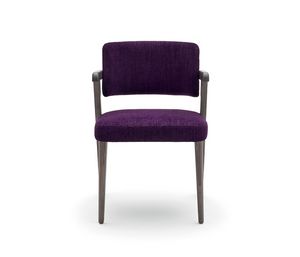 Jump 05831, Armchair in solid wood, backrest curved in a semicircle