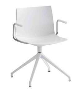 Kanvas 2 U BR, Swivel chair with armrests, technopolymer shell