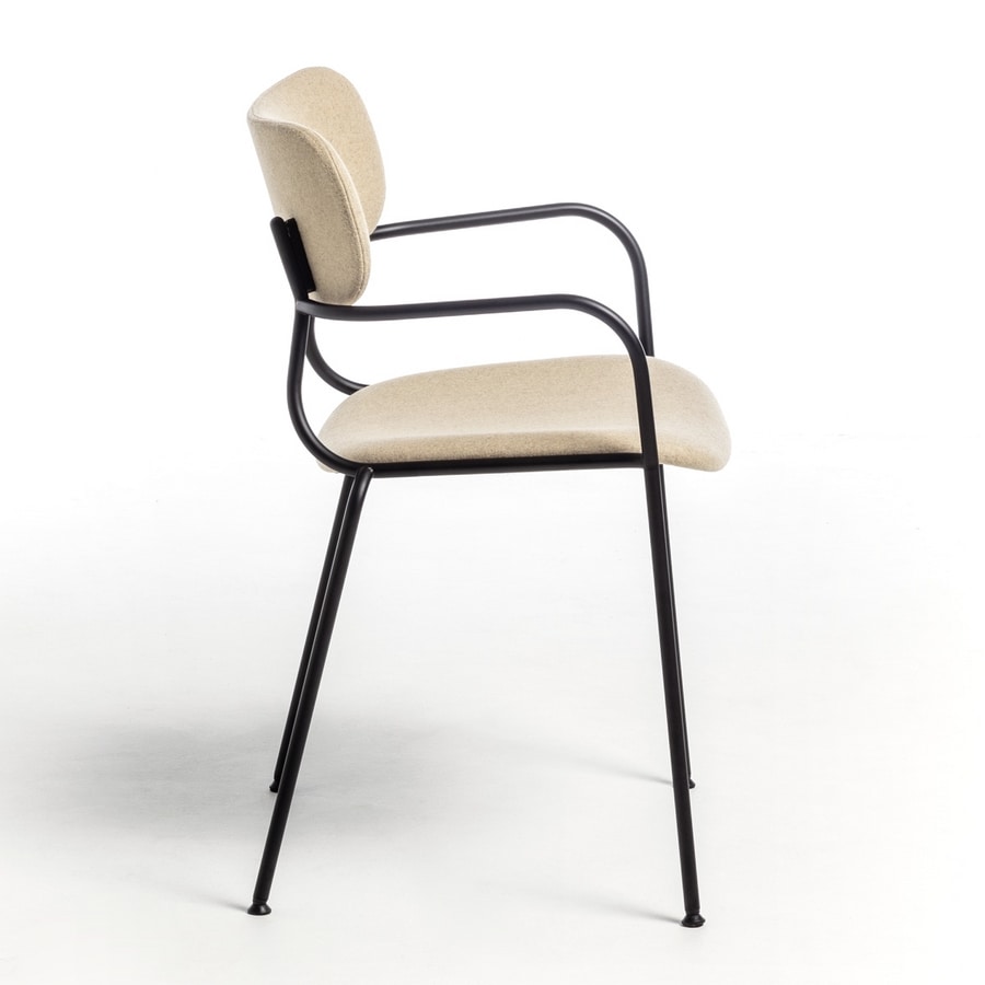 Kiyumi Fabric AR, Versatile chair with armrests