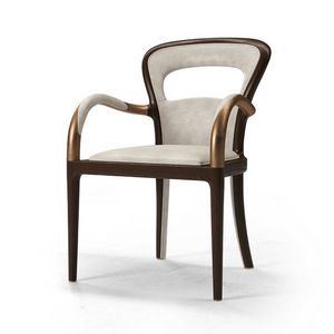 L�Agrifoglio, Chair with armrests, with soft shapes