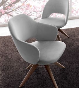 LETIZIA/B, Upholstered chair with armrests