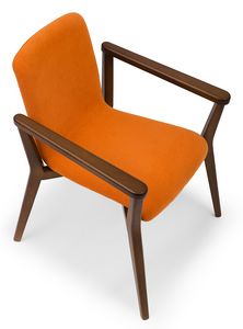 Link ARMS, Chair with armrests integrated in the wooden structure