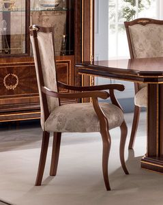 Modigliani chair with armrests, Chiar with armrests for dining room