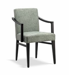 Moena PB, Wooden armchair with a classic line