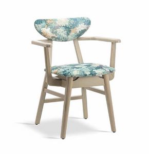 Moony P, Chair with armrests, resistant and long-lasting