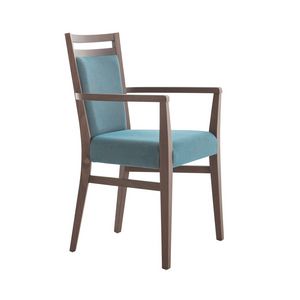 MP472FP, Modern wooden chair with armrests