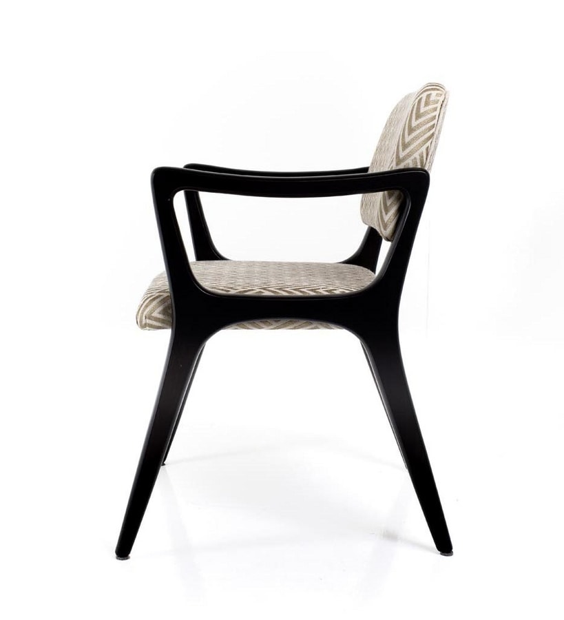 Nelly, Chair with armrests, inspired by art deco