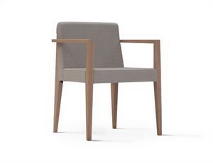 New York 631N, Chair with armrests, with upholstered seat and back