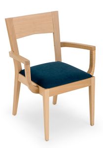 Nico ARMS, Wooden chair with armrests