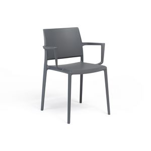 Reflex CB, Technopolymer chair with armrests