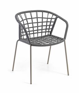 Sanela B, Woven chair with armrests