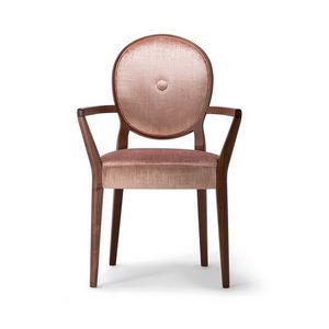 SOFIA ARMCHAIR 045 SB, Chair with armrests, with round backrest