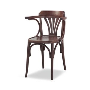 Strauss-P, Wooden chair with armrests, Viennese style