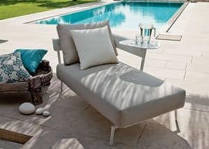 Aikana 204BS Daybed, Chaise longue with aluminum structure, for outside