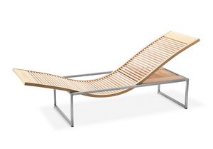 Chaise longue Sauna Vita, Chaise longue for the sauna room, in beech and steel
