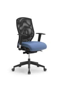 Egonomic task 53320, Office chair on wheels, backrest in mesh